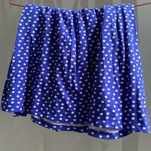 Blue polka dot skirt